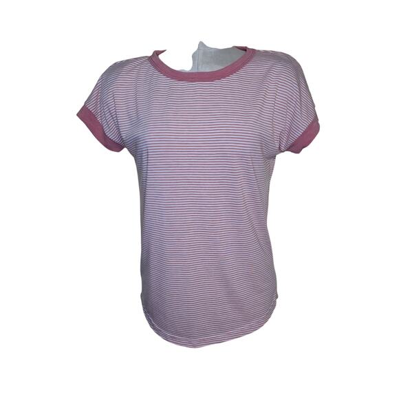 Pink Clover Elysia Short Sleeve Knit Striped T-shirt Top Orange Women XS‎ NWT - Picture 1 of 4